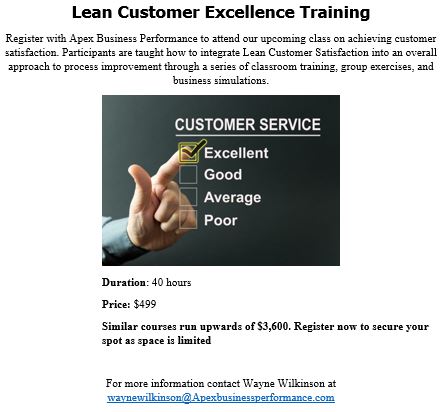 Green Belt Training: Lean Customer Excellence